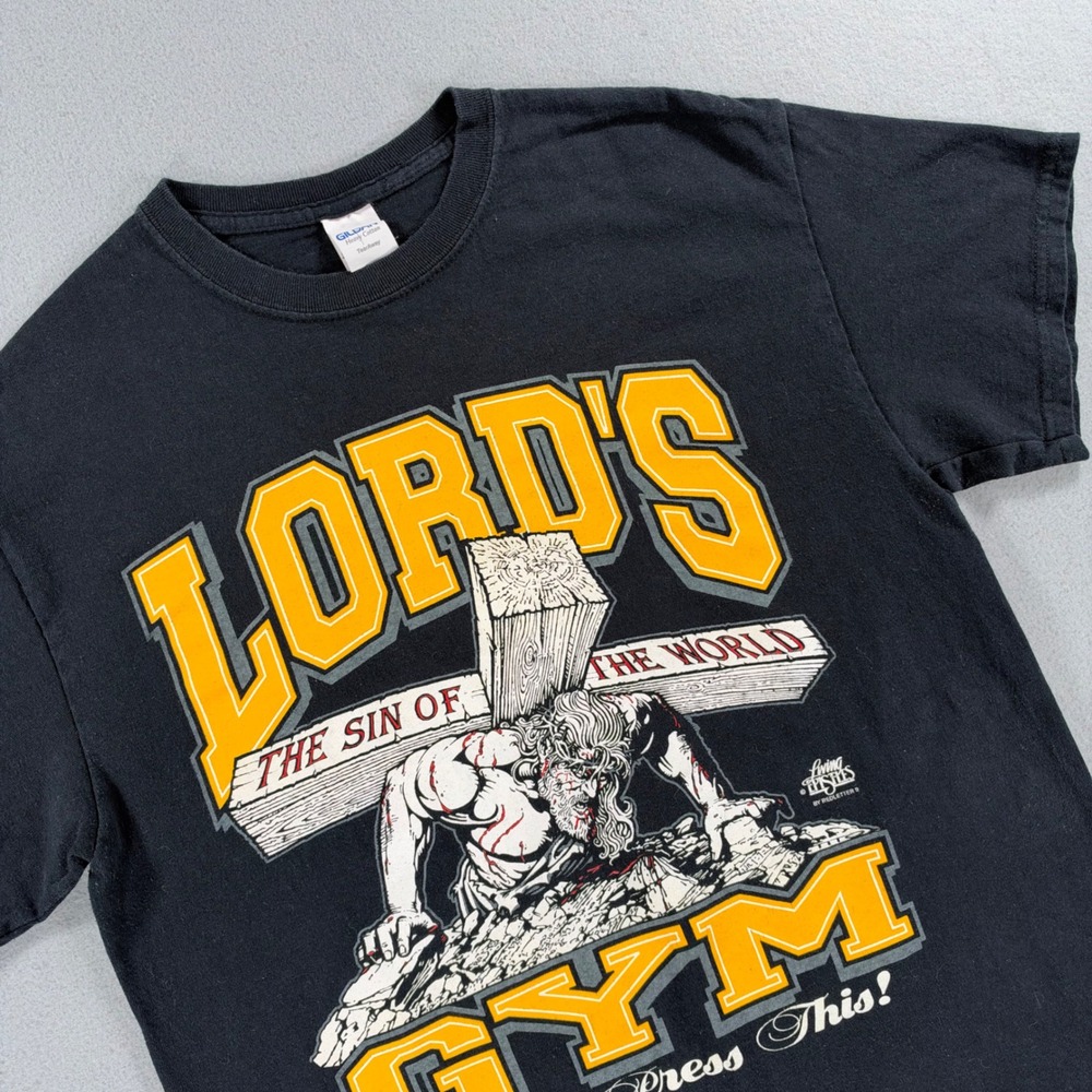 Living Epistles T Shirt Lords Gym Religious Graphic Medium Black Short Sleeve